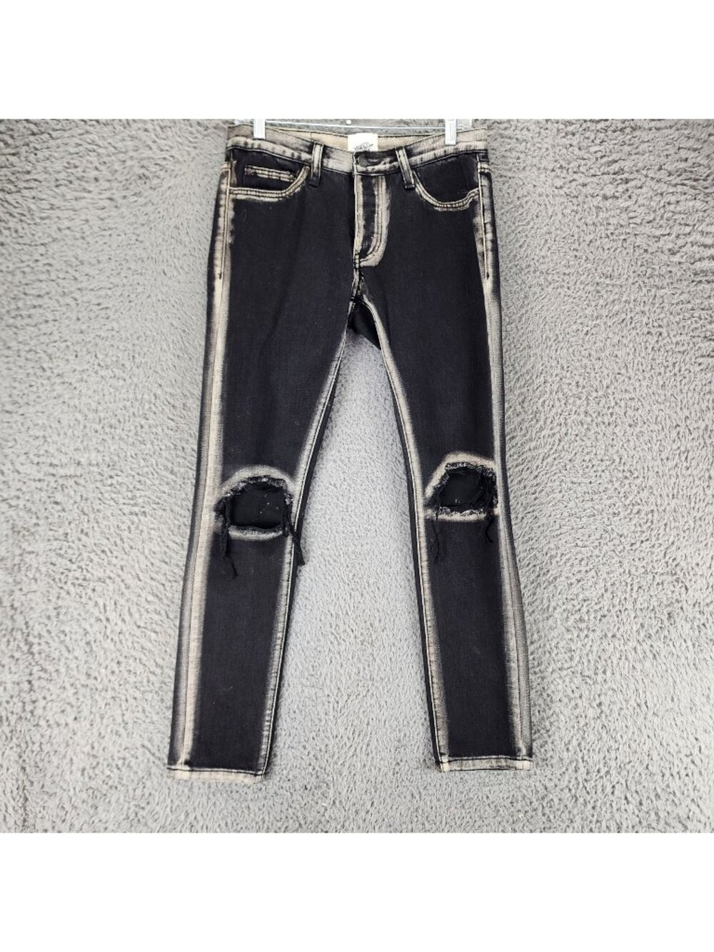 MNML Jeans Mens 29x30 Black Kumba Stretch Mid Button Fly Slim Straight